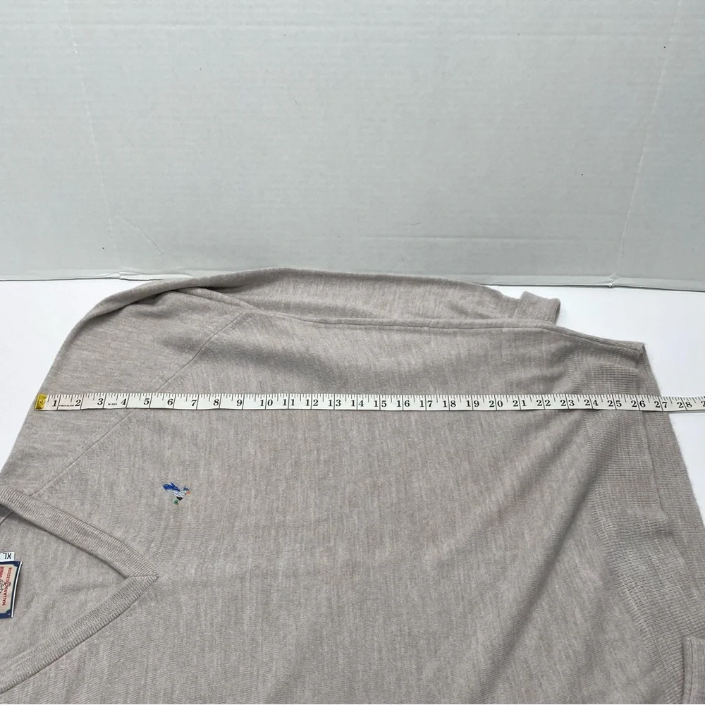 Vintage Flying Scotsman V Neck XL Sweater Mallard Collection Tan Grandpacore USA